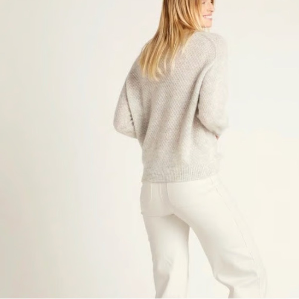 Quince Diamond Stitch Alpaca Sweater, Medium - Picture 2 of 4